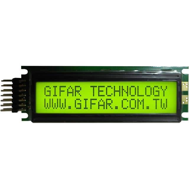 GFC1602AM-GPOE-JP03 16X2STN-GYELLOW GREEN85X30X13