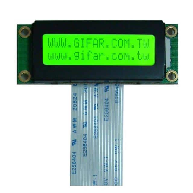 GFC1602G-GPAE-JS 16X2STN-GYELLOW GREEN53*20)