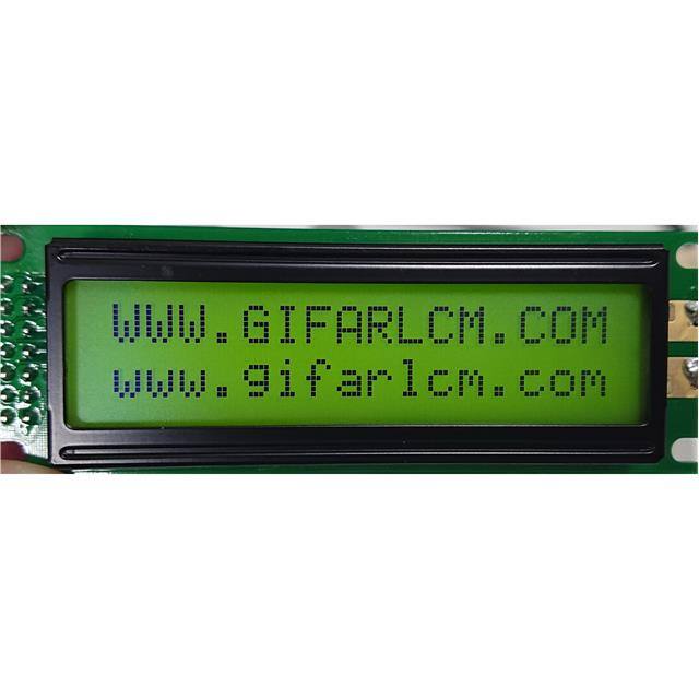 GFC1602M-GPOEJW 16X2STN-GYELLOW GREEN 85*30)