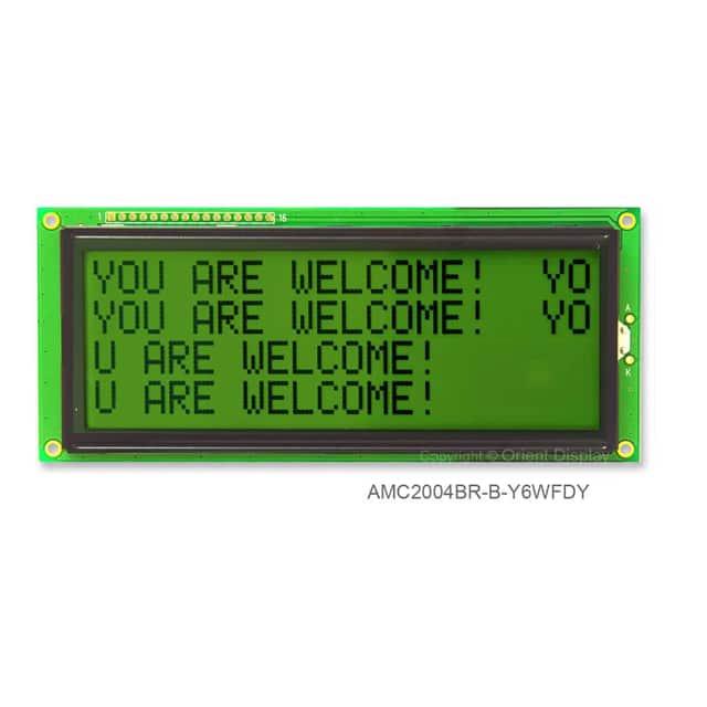 AMC2004BR-B-Y6WFDY 20X4 CHARACTER STN YELLOW GREEN