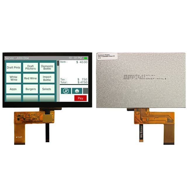 NHD-7.0-800480EF-ATXL#-CTP LCD TFT 7" 800X480 CAP TOUCH LED
