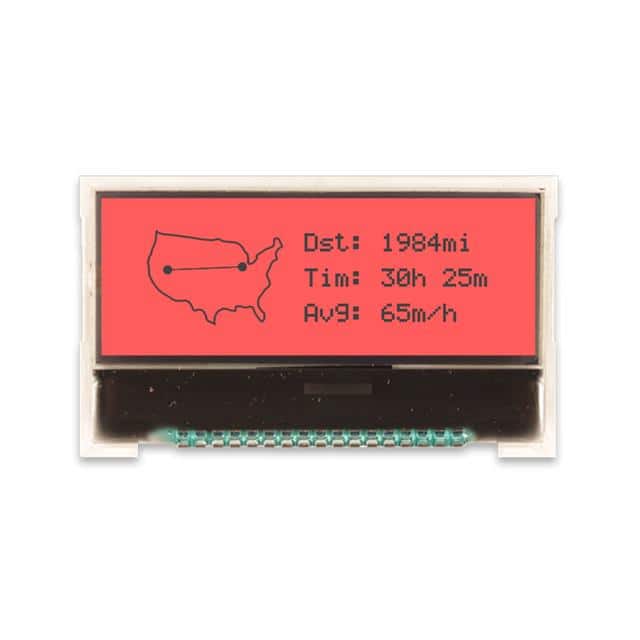 NHD-C12832A1Z-FSR-FBW-3V3 LCD COG GRAPH 128X32 RED BKLT
