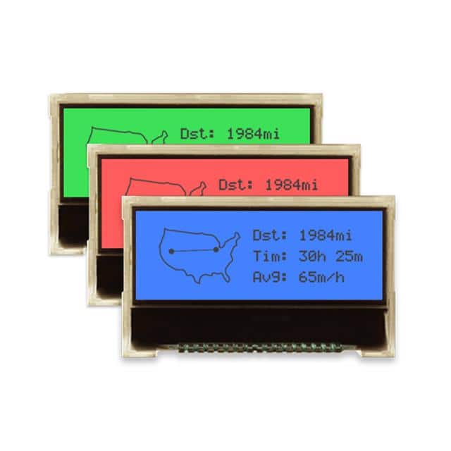 NHD-C12832A1Z-FS(RGB)-FBW-3V LCD COG GRAPH 128X32 WH TRANSFL