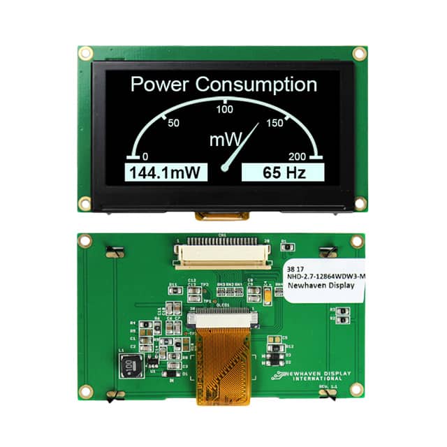 NHD-2.7-12864WDW3-M 2.7 WHITE GRAPHIC OLED MOLEX CON
