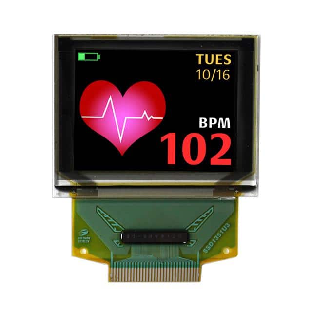 NHD-1.27-12896G 1.27" FULL COLOR OLED GLASS