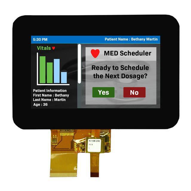 NHD-4.3-800480EZ-ASXP-CTP 4.3" IPS TFT WITH BONDED CTP