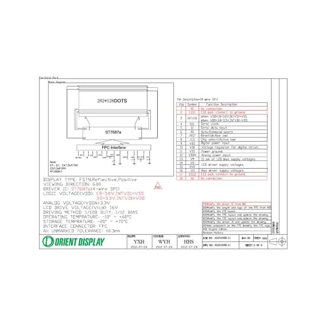 AM0186R-11 LCD COG GRAPH 282128 FSTN+ REFL