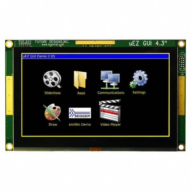 UEZGUI-4088-43WQN-BA 4.3" PCAP TOUCH LCD GUI MODULE