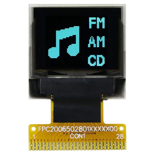 MCOT064048A1V-BM 64x48 graphic TAB OLED, blue on