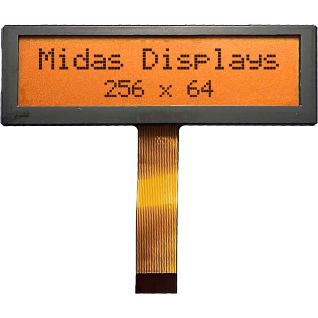 BTHQ256064AV-FETF-06-LED-AMBER 256X64 GRAPHIC CHIP-ON-GLASS LCD