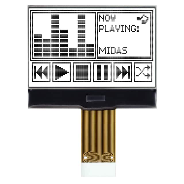 MCCOG128064B12W-FPTLW 128 X 64 GRAPHIC CHIP-ON-GLASS L