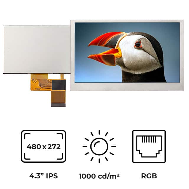 RVT43HLTNWN00 4.3" TFT IPS HIGH BRIGHTNESS
