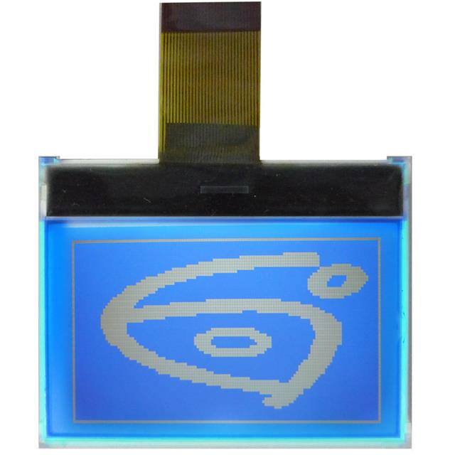 GFG128064A-BNFE 128x64, STN(BLUE)-N, WHITE, 56.6