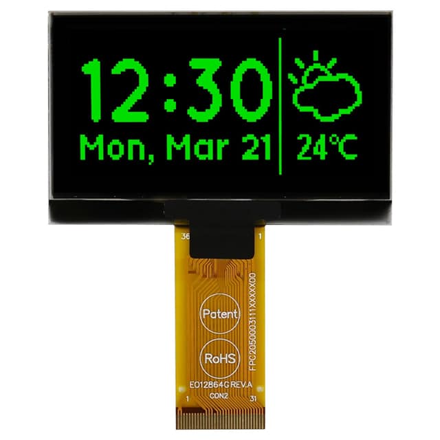 MCOT128064H1V-GM 128 X 64 GRAPHIC TAB OLED, GREEN