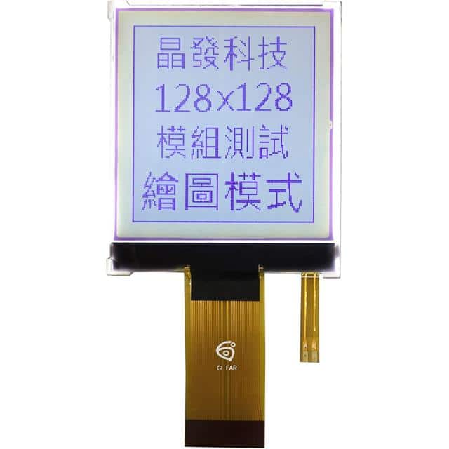 GFG128128D-GPFE 128X64 FSTN-PWHITE80*54IA: G