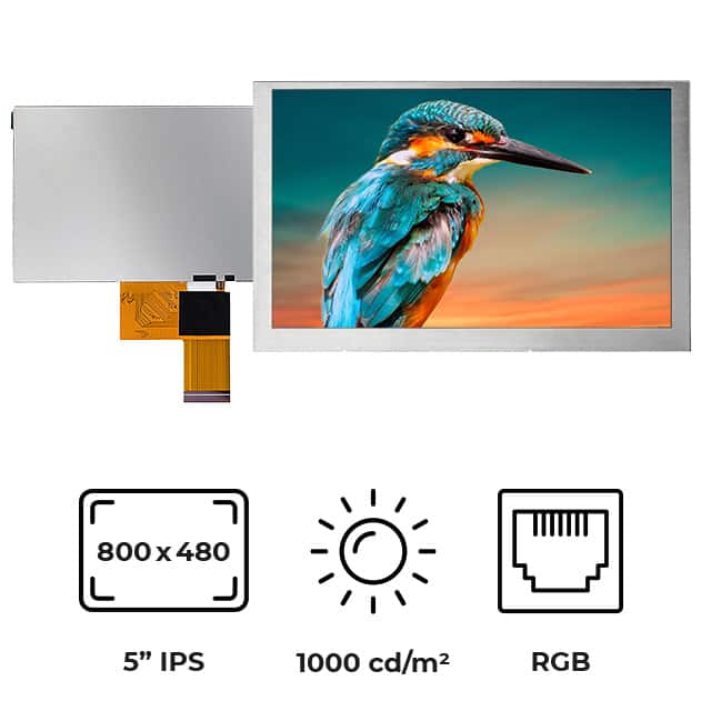 RVT50HQTNWN00 5" TFT IPS HIGH BRIGHTNESS