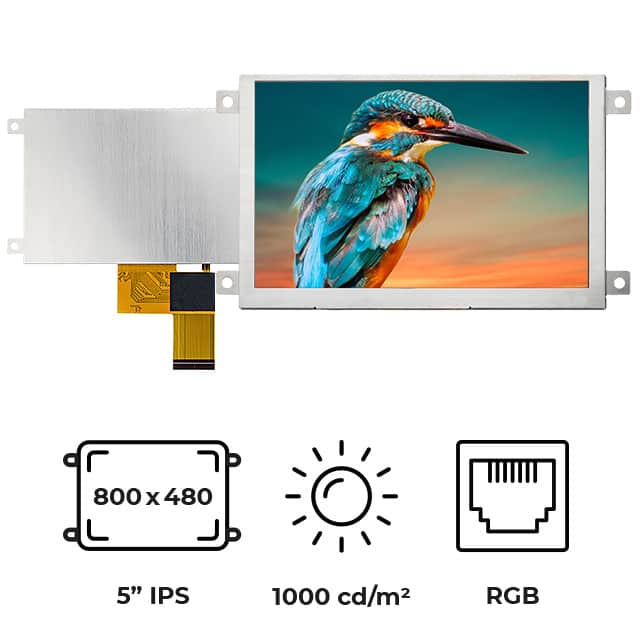 RVT50HQTFWN00 5" TFT IPS HIGH BRIGHTNESS FRAME
