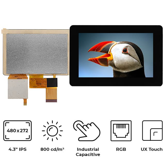 RVT43HLTNWC00 4.3 TFT IPS PCAP HIGH BRIGHTNESS