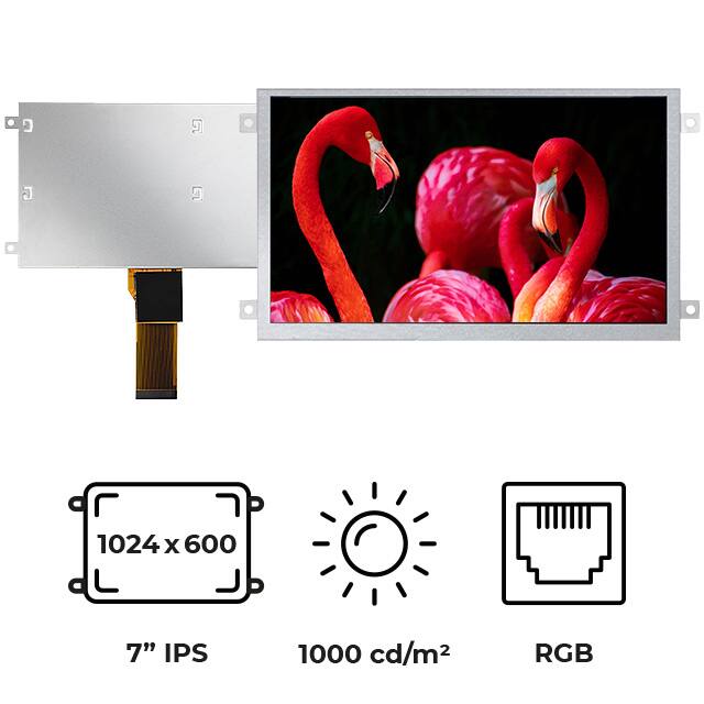 RVT70HSTFWN00 7" TFT IPS HIGH BRIGHTNESS FRAME