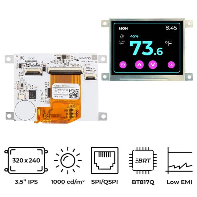 RVT35HHBFWN00 3.5" IPS TFT BT817Q HIGH BRIGHTN