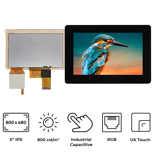 RVT50HQTNWC00 5" TFT IPS PCAP HIGH BRIGHTNESS