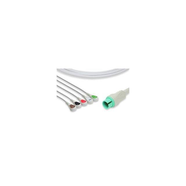 CBM-05MA-10AS-0021 DIRECT-CONNECT ECG CABLES Replacement for Curbell CBM-05MA