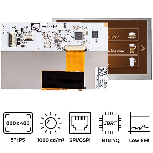 RVT50HQBNWN00 5" IPS TFT BT817Q HIGH BRIGHTNES