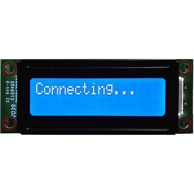 GFR1602GB-BNFEJSA RS232, STN(BLUE), WHITE, 53x20x2