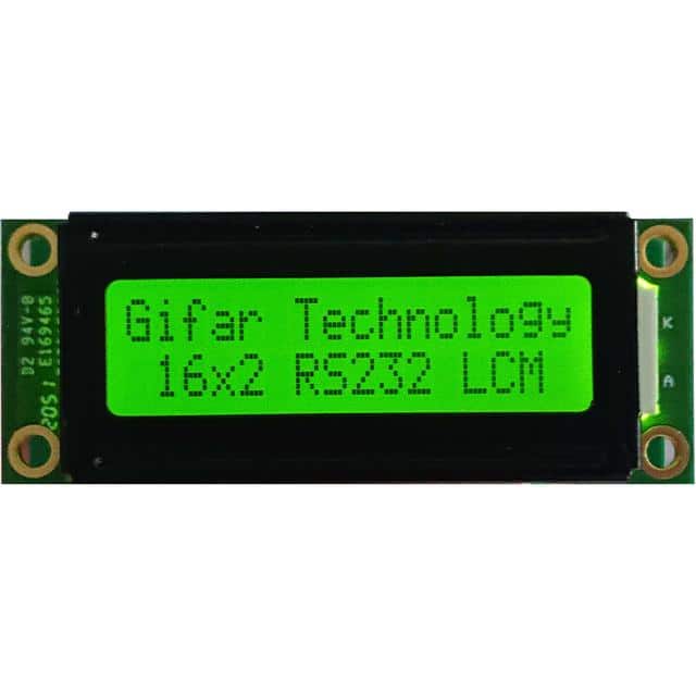GFR1602GB-YPAEJSA RS232, STN(YG), Yellow Green, 53