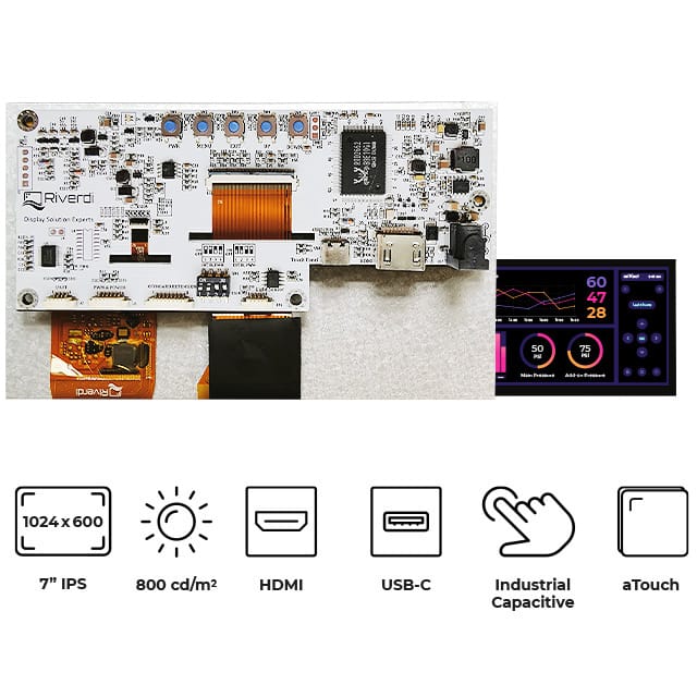 RVT70HSHNWCA0 7" TFT IPS HDMI PCAP HIGH BRIGHT