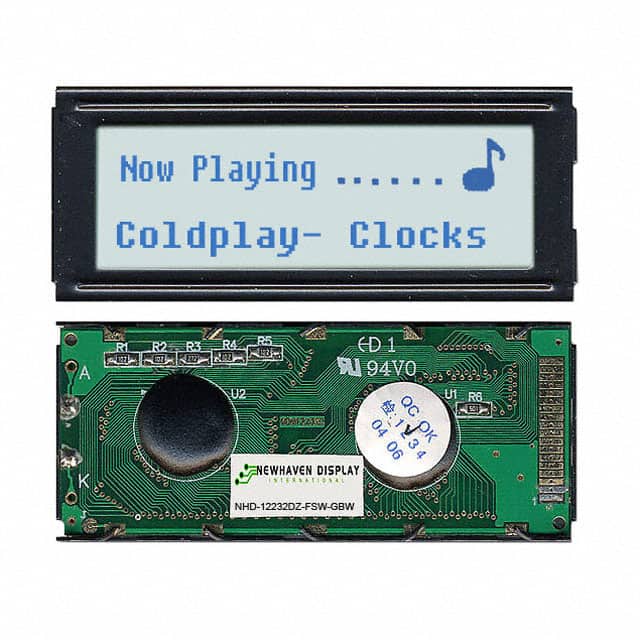 NHD-12232DZ-FSW-GBW LCD MOD GRAPH 122X32 WH TRANSFL