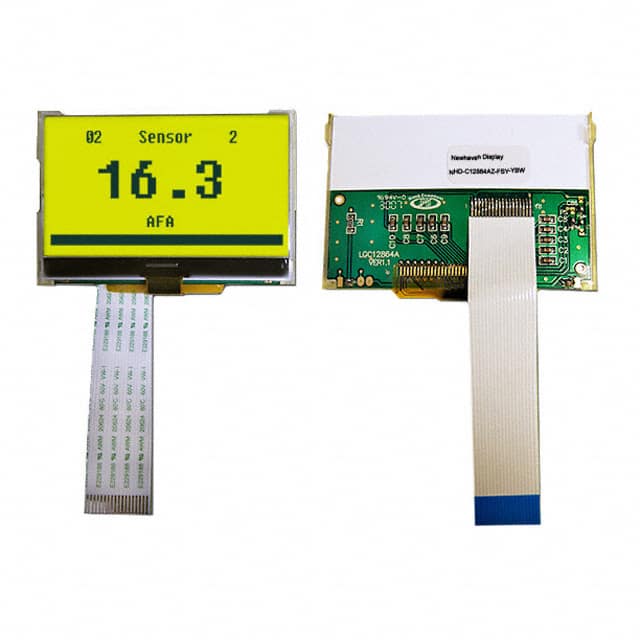 NHD-C12864AZ-FSY-YBW LCD COG GRAPH 128X64 Y/G TRANSFL