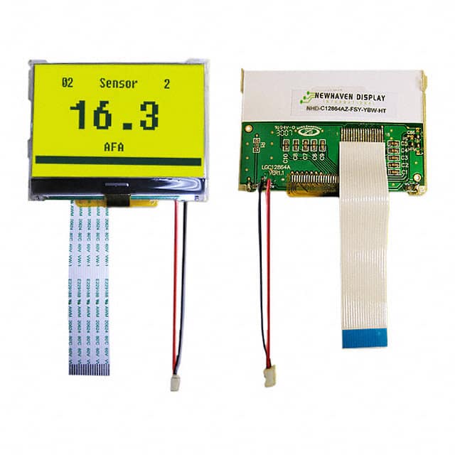 NHD-C12864AZ-FSY-YBW-HT LCD COG GRAPH 128X64 Y/G TRANSFL
