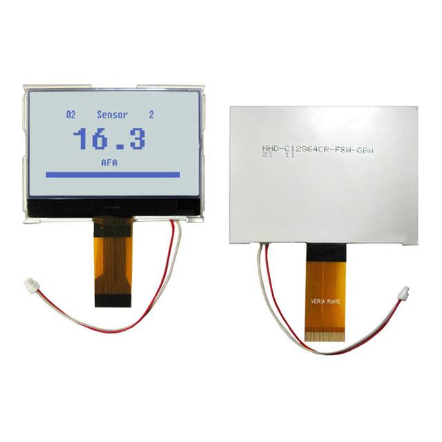 NHD-C12864CR-FSW-GBW LCD GRAPH MOD 128X64 COG LCD