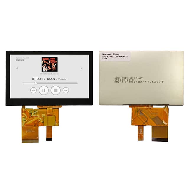 NHD-4.3-480272EF-ATXL#-CTP LCD TFT W/TOUCH 6 OCLK VIEW