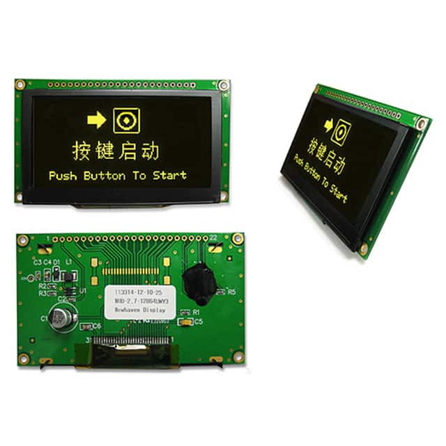 NHD-2.7-12864UMY3 OLED GRAPH MULTIFONT YEL 2.7