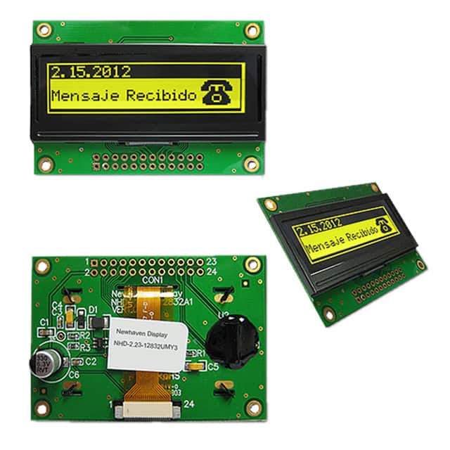 NHD-2.23-12832UMY3 OLED GRAPH MULTIFONT YEL 2.23
