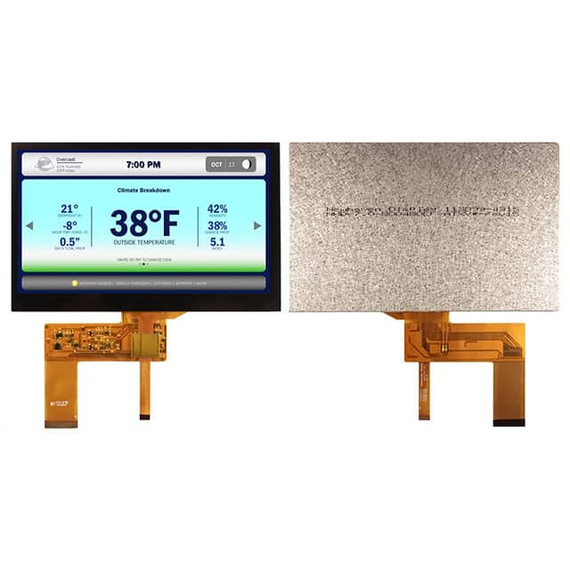 NHD-7.0-800480EF-ATXV#-CTP LCD TFT 7" 800X480 CAP TOUCH LED