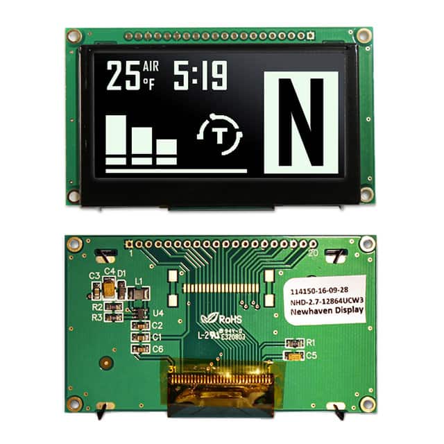 NHD-2.7-12864UCW3 LCD OLED GRAPHIC 128X64 WHT
