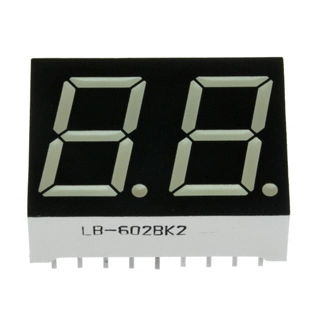 LB-602BK2 DISPLAY 7SEG 0.56" DBL BLU 18DIP