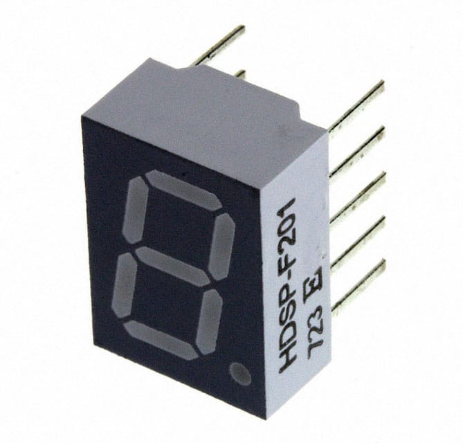 HDSP-F201 DISPLAY 7-SEG 0.4" SGL RED 10DIP