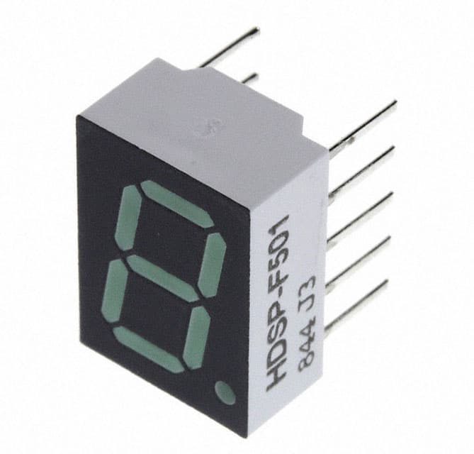 HDSP-F501 DISPLAY 7SEG 0.4" SGL GRN 10DIP
