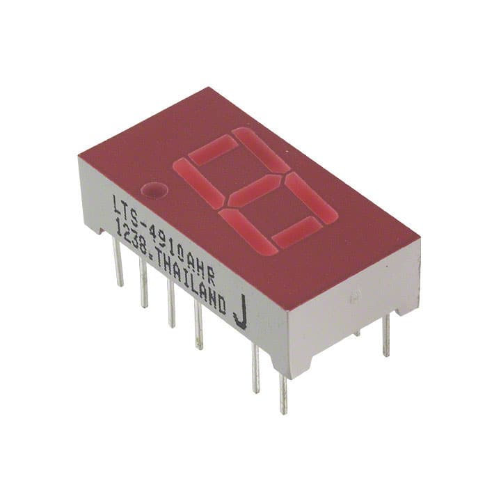 LTS-4910AHR DISPLAY 7-SEG 0.4" SGL RED 14DIP