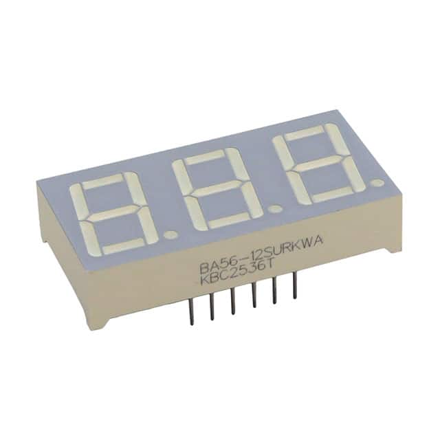 BA56-12SURKWA DISPLAY 7SEG 0.56" TRP RED 12DIP
