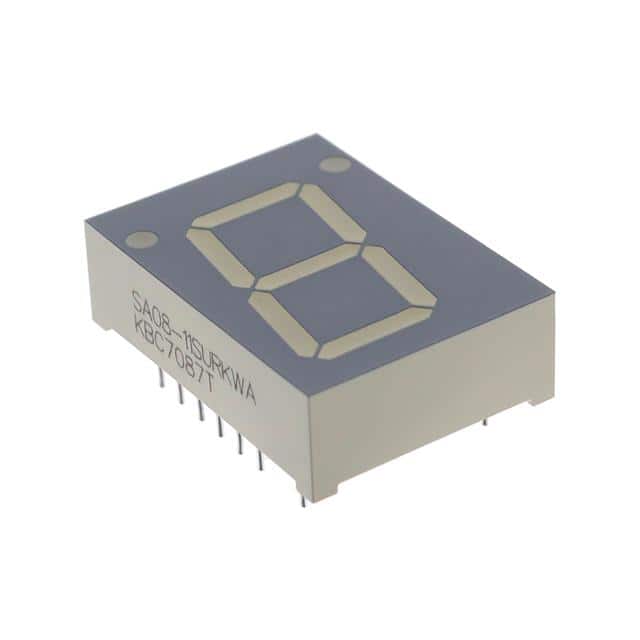 SA08-11SURKWA DISPLAY 7-SEG 0.8" SGL RED 16DIP