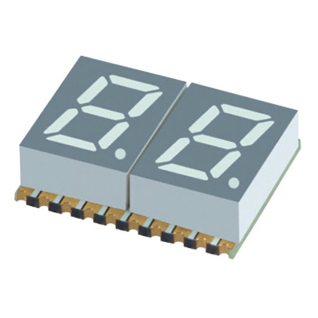 XZFMYK07A2 DISPLAY 7-SEG 0.3" DBL YLW 20SMD