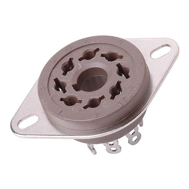 VT8-ST 8 PIN OCTAL CHASSIS MOUNT SOCKET