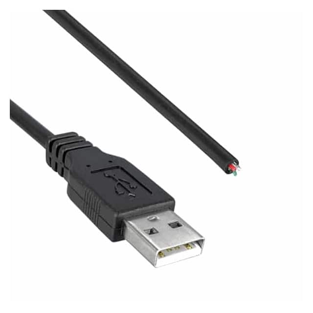 3021011-06 CBL USB2.0 A PLUG TO OPEN 6'