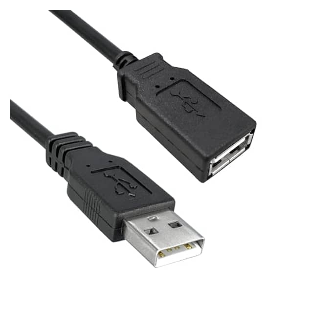 3021056-01M CBL USB2.0 A RCPT TO A PLG 3.28'