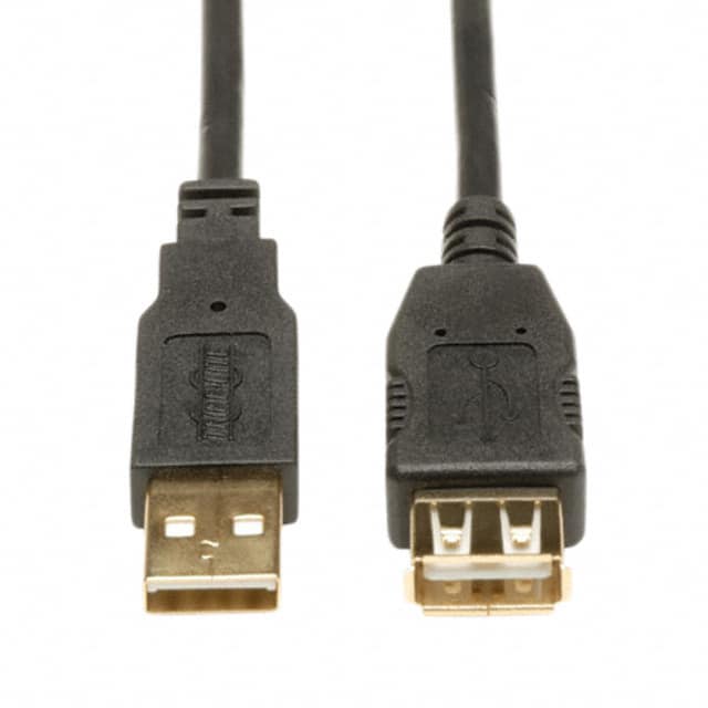 U024-003 CBL USB2.0 A RCPT TO A PLUG 3'
